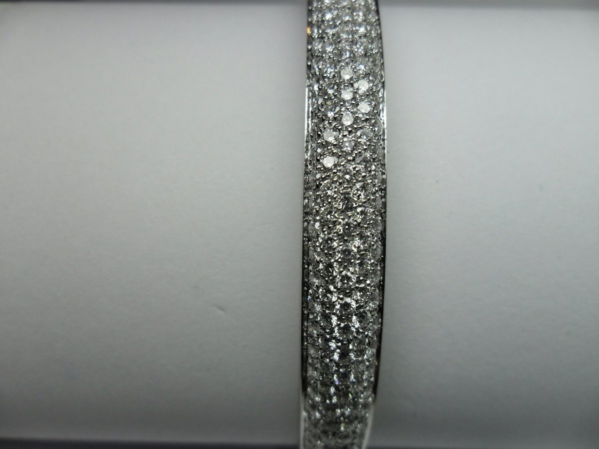 Witgouden Pavé Spang Armband